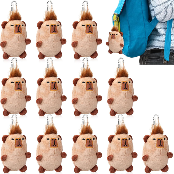 Capybara Keychain Manufacturer - Brown Plush Charm