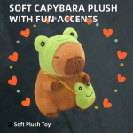 Stuffed Animal Factory - Cheap Soft Capybara Strawberry with Frog