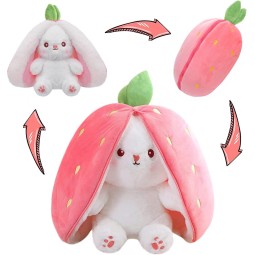 Easter Toy Factory - In Stock Strawberry Bunny Carrot Plush
