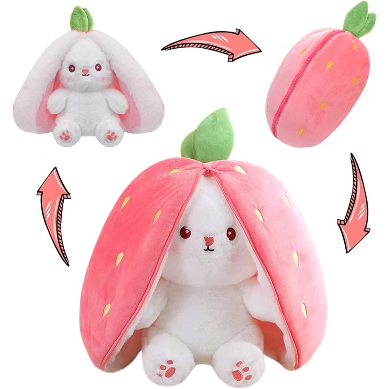 Easter Toy Factory - In Stock Strawberry Bunny Carrot Plush