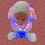 LED Hat Supplier - Cute Rabbit Ears Movable Light PP Cotton