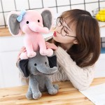 Elephant Plush Manufacturer - Colorful Pink Gray Custom Text Big Ears