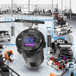 Car Charger Supplier - 83W USB C PD QC3.0 LED Voltmeter