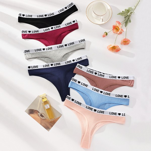 Brazilian Panties Supplier - Cotton Thongs Sexy Briefs Letter