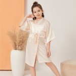 Delivery Gown Factory - V-neck Collar Long Sleeves