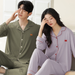 Casual Pajamas Supplier - Combed Cotton Cardigan Solid