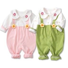 Baby Outing Clothes Manufacturer - Long-sleeved Onesie Lapel