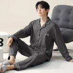 Pure Cotton Pajamas Manufacturer - Solid-color Thin Long-sleeved