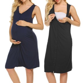 Maternity Dress Factory - Summer Breastfeeding Home Pajamas