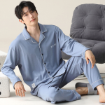 Pure Cotton Pajamas Manufacturer - Solid-color Thin Long-sleeved
