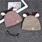 Baby Hat Supplier - Christmas Hairball Knitted Red