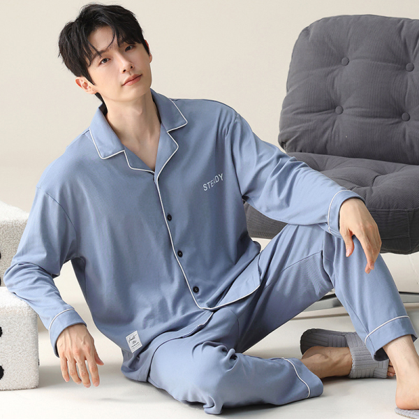 Pure Cotton Pajamas Manufacturer - Solid-color Thin Long-sleeved