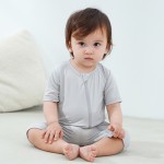 Baby Clothes Supplier - Short Sleeve Bamboo Fiber Zipper