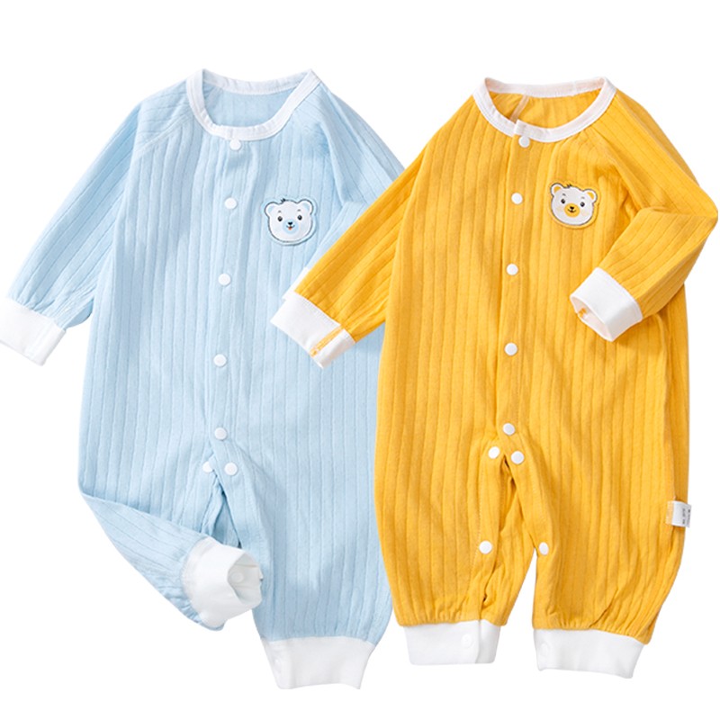 Cotton Onesie Factory - Baby Summer Long Sleeve Crawling