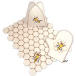 Sauna Set Manufacturer - Natural Wool Mitten