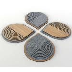 Coaster Manufacturer - Felt Drop Shape Custom