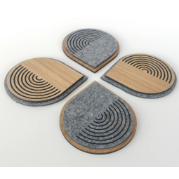Coaster Manufacturer - Felt Drop Shape Custom