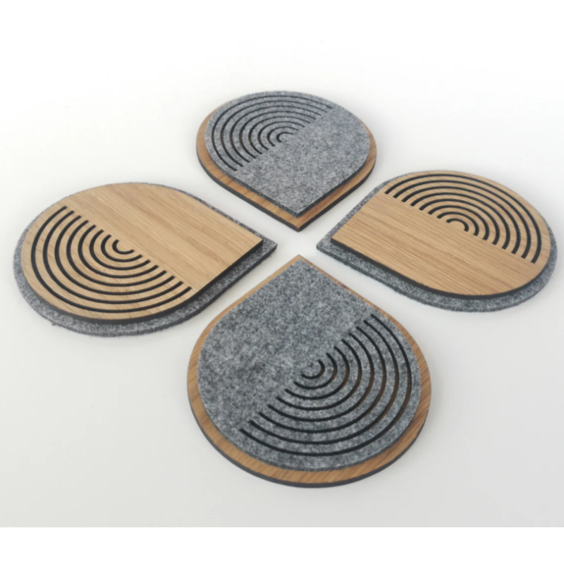 Coaster Manufacturer - Felt Drop Shape Custom