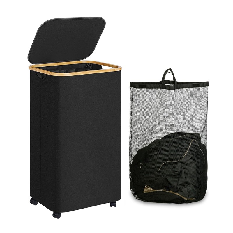 Laundry Hamper Supplier - 100L Collapsible Wheels