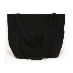 Shopping Bag Factory - Black Canvas Rope
