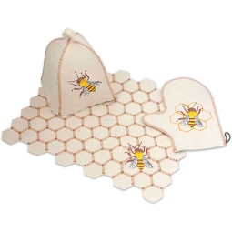 Sauna Set Manufacturer - Natural Wool Mitten