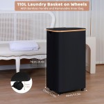 Laundry Hamper Supplier - 100L Collapsible Wheels