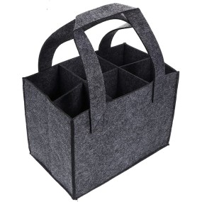 Wine Carrier Supplier - 6 Bottle Felt Tote