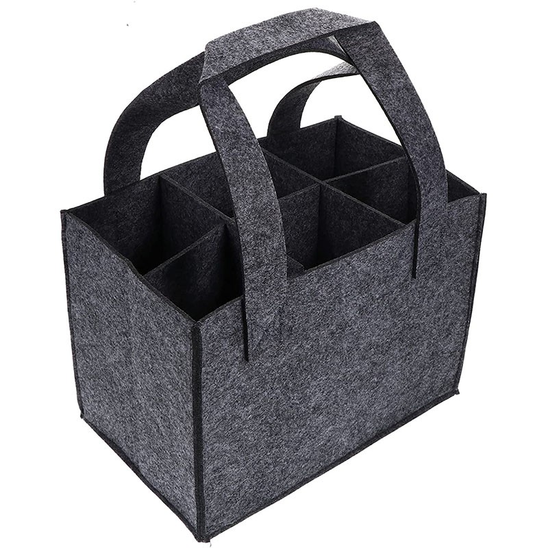 Wine Carrier Supplier - 6 Bottle Felt Tote