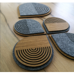 Coaster Manufacturer - Felt Drop Shape Custom