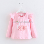 Design Shirt Supplier - Custom Ruffle Sleeve Cotton Long