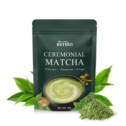 BSTBIO Private Label Drink Beverage Grade 50g 100g 500g per Bag Organic Matcha Green Tea Powder