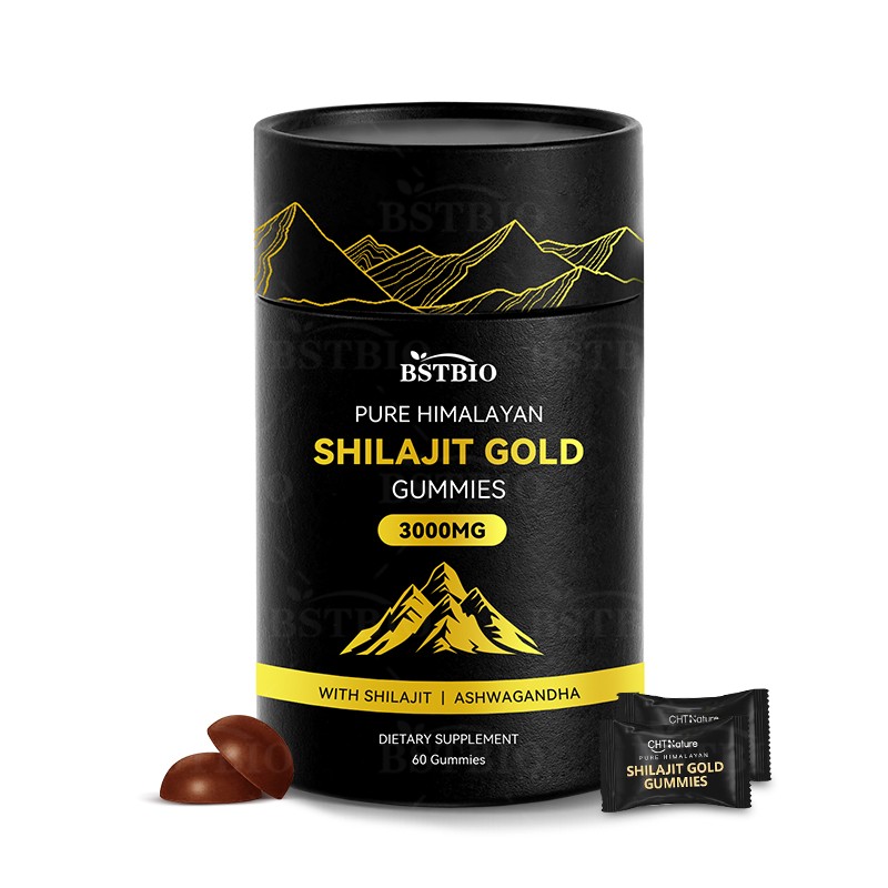 BSTBIO Pure Himalayan Shilajit with Ashwagandha 3000mg 60gummies Shilajit Gold Gummies