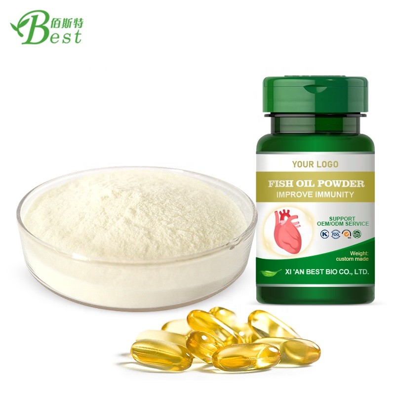 Wholesale Deep Sea Fish Oil Seaweed Powder Fatty Acid Fish Oil Capsules Softgel Halal Epa Dha Fish Oil Powder 10%