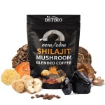 BSTBIO Factory Supply 8 in 1 Mushroom Coffee Blend Shilajit Mushroom Mixed Coffee OEM Private Label