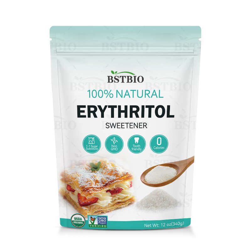 BSTBIO Wholesale OEM Packets Bags Jars 100% Natural Organic Erythritol Powder Sweetener
