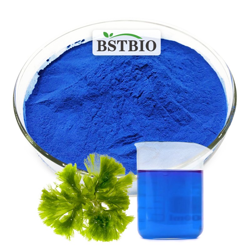 BSTBIO E6 E18 E25 E40 Phycocyanin Blue Spirulina Extract Powder Organic Phycocyanin Powder