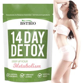 BSTBIO OEM/ODM Natural Herbal Slimming Tea Drink 14 Days Slimming Detox Tea