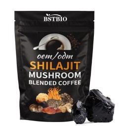 BSTBIO工厂供应8合一蘑菇咖啡混合Shilajit蘑菇混合咖啡OEM私人标签