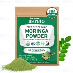 BSTBIO OEM私人标签补充纯天然有机辣木叶粉