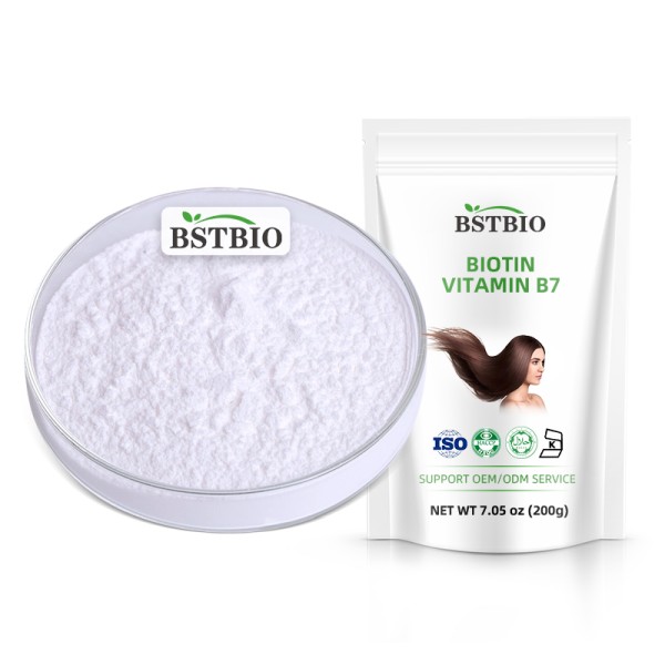 BSTBIO CAS 58-85-5维生素B7生物素，用于头发生长1%维生素H粉