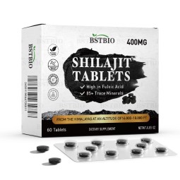 BSTBIO纯喜马拉雅希拉吉特树脂提取物希拉吉特干滴剂400mg希拉吉特片