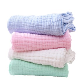 Baby Blanket Factory - Plain Color Crinkle 6 Layer