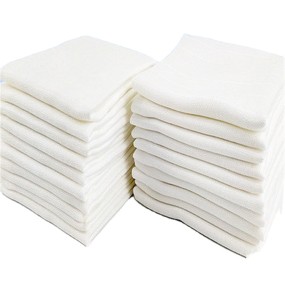Muslin Towel Factory - White Solid Color Woven