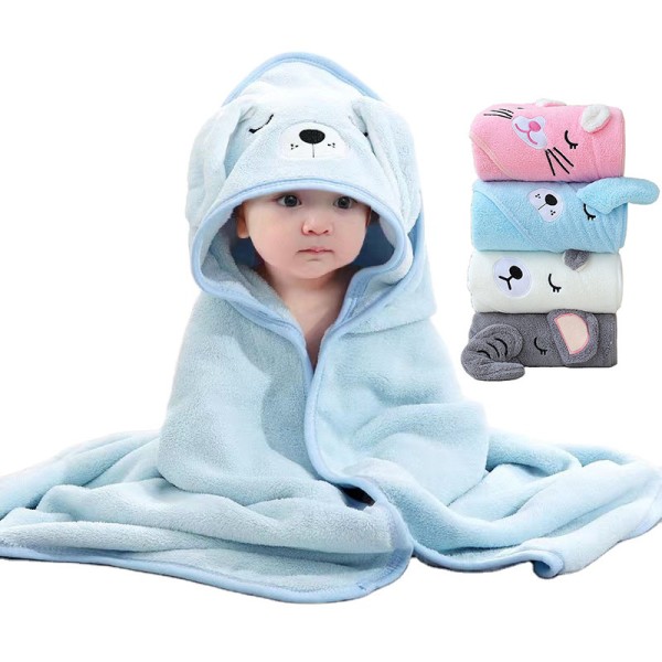 Poncho Towel Factory - Cartoon Embroidery Microfiber