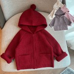 Baby Sweater Supplier - Hooded Knitted Cardigan