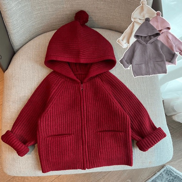 Baby Sweater Supplier - Hooded Knitted Cardigan