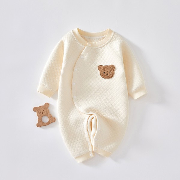 Baby Romper Manufacturer - Cotton Bear Front Placket