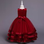 Princess Dress Supplier - Disk Flower Satin Stripe