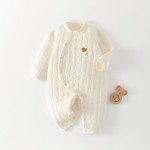 Baby Romper Supplier - Bear Asymmetric Placket