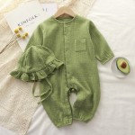 Baby Romper Manufacturer - Long Style Gauze Solid